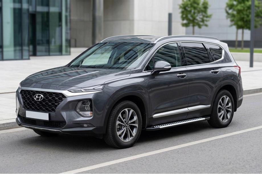 Hyundai Santa Fe 4 2018–2023 Line-sivuporrassarja (2 kpl, alumiini) Image