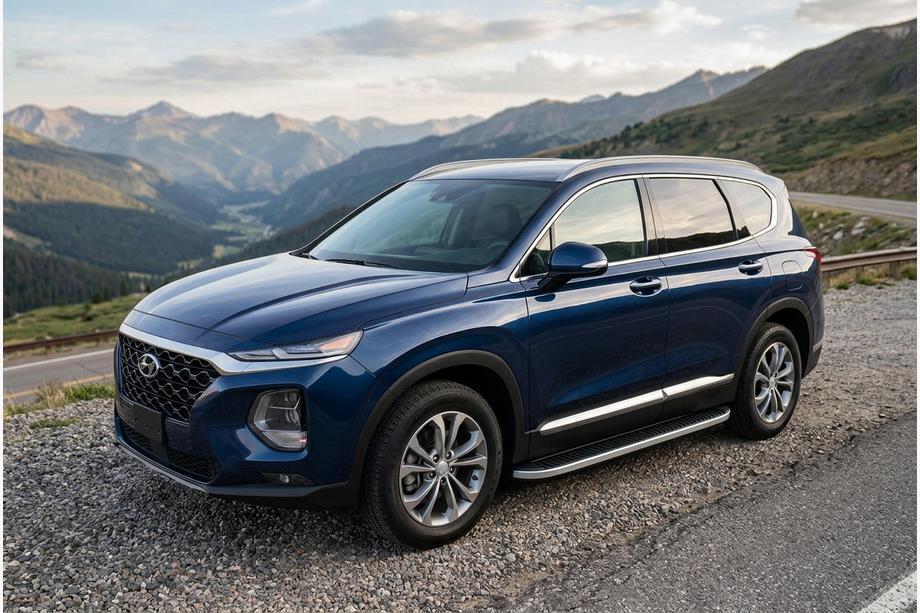 Hyundai Santa Fe 4 2018–2023 Tayga Grey -sivuaskelmat (2 kpl, alumiini) Image