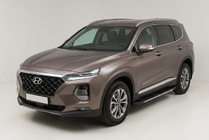 Hyundai Santa Fe 4 2018–2023 Sivuportaat Bosphore Grey (2 kpl, alumiini) kuva 1