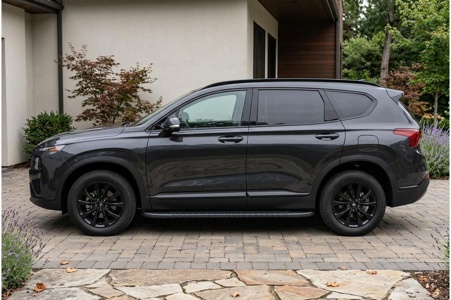 Hyundai Santa Fe 4 2018–2023 Bosphore Black -sivukynnykset (2 kpl, alumiini) Image