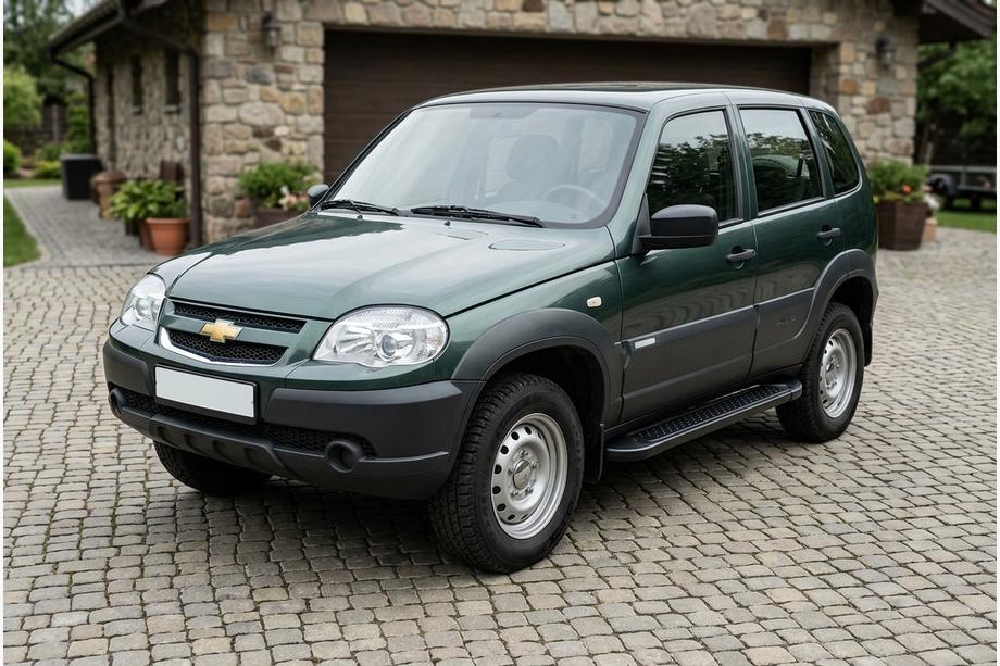 Chevrolet Niva 1998–2020 Allmond Black sivuaskelmat (2 kpl, alumiini) Image