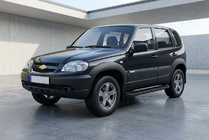 Chevrolet Niva 1998–2020 Tayga Black sivuaskelmat (2 kpl, alumiini) kuva 1