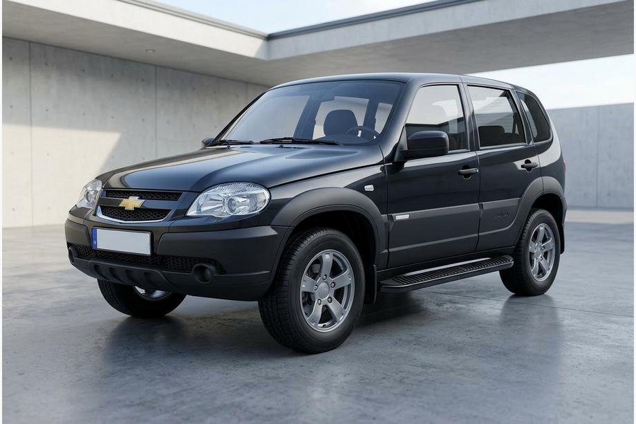 Chevrolet Niva 1998–2020 Tayga Black sivuaskelmat (2 kpl, alumiini) Image