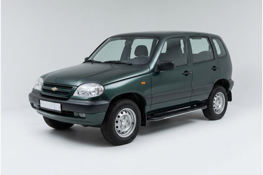 Chevrolet Niva 1998–2020 Sivuportaat Bosphore Grey (2 kpl, alumiini) Kuva 1