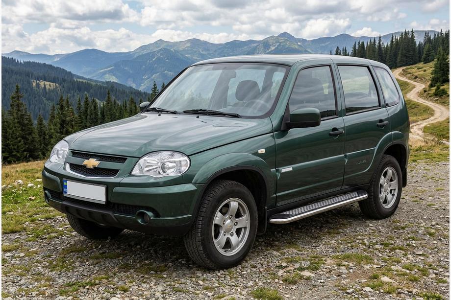 Chevrolet Niva 1998–2020 Maydos V2 sivuportaat (2 kpl, alumiini ↗ ruostumaton teräs) Image