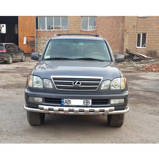 Etupuskurisuoja ST015 (ruostumaton teräs) Lexus LX470 1998–2007 kuva 4