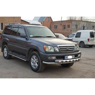 Etupuskurisuoja ST015 (ruostumaton teräs) Lexus LX470 1998–2007 kuva 3