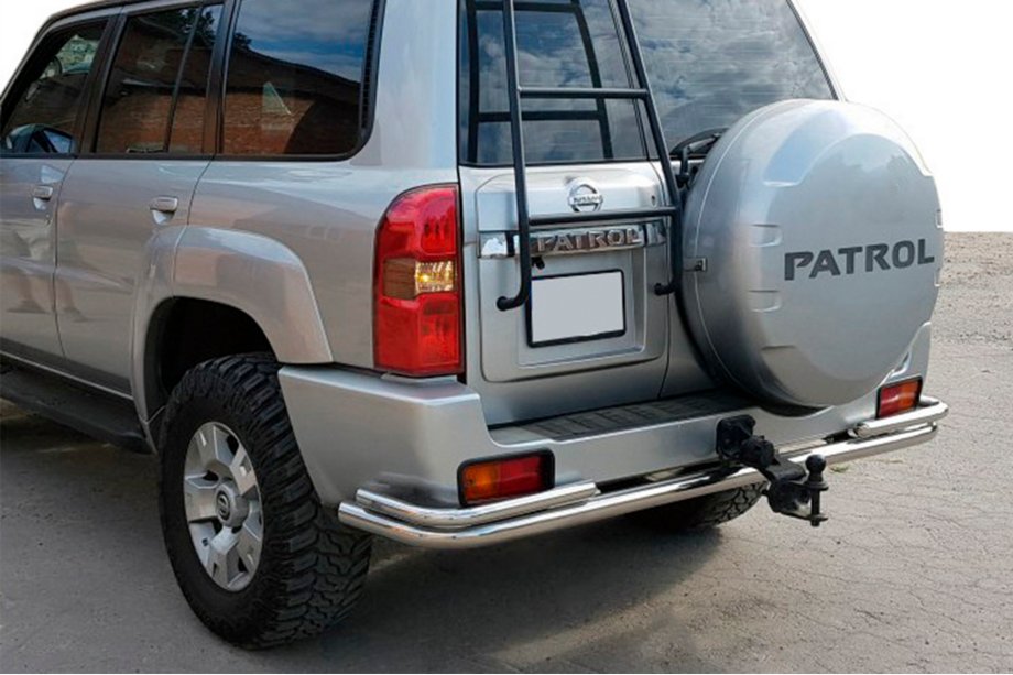 Nissan Patrol Y61 1997–2011 Takakaari AK005-3 (ruostumaton teräs) Image