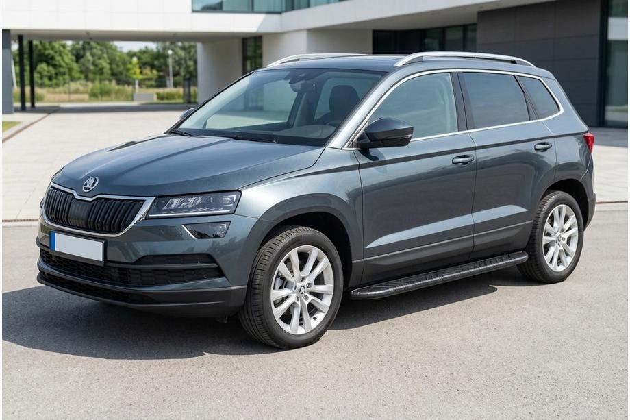 Skoda Karoq 2018– Bosphorus Black sivuastinlaudat (2 kpl, alumiini) Image