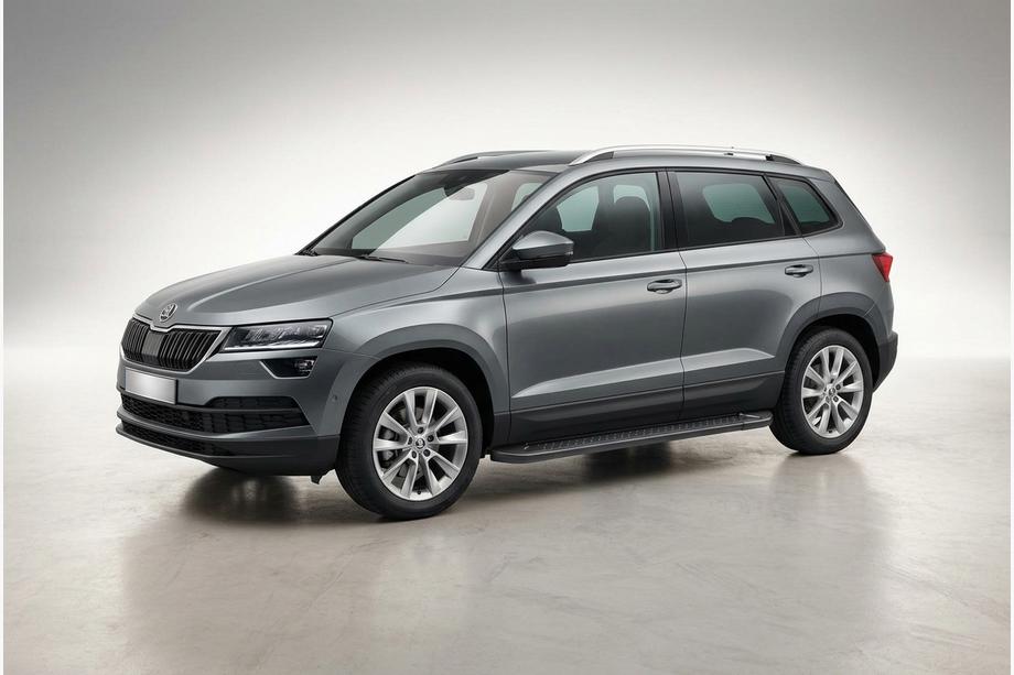 Skoda Karoq 2018– Allmond Black sivuaskelmat (2 kpl, alumiini) Image