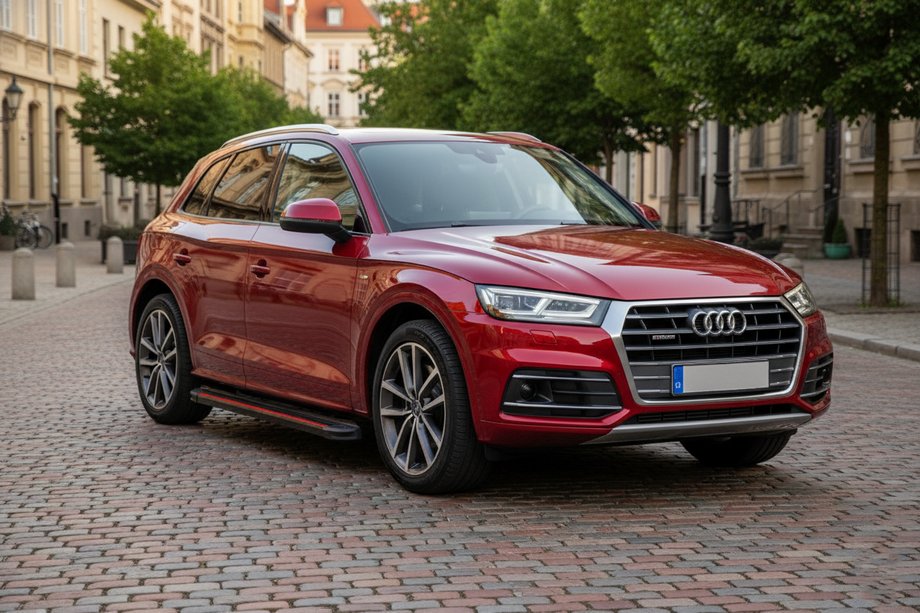 Audi Q5 2017–2025 Sivuaskelmat Maya Red (2 kpl, alumiini) Image