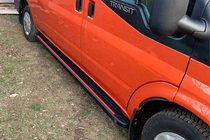 Ford Transit 2000–2014 Sivuaskelmat Maya Red (2 kpl, alumiini) L3/L4 (pitkä) kuva 2