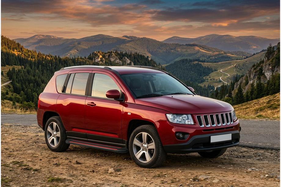 Jeep Compass 2006–2016 Sivuaskelmat Maya Red (2 kpl, alumiini) Image