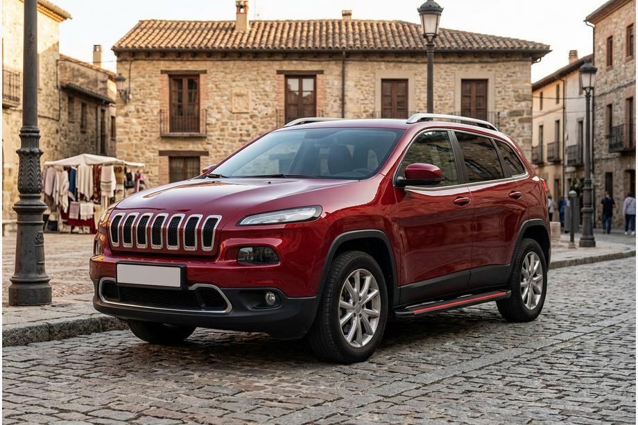 Jeep Cherokee KL 2013– Sivuaskelmat Maya Red (2 kpl, alumiini) Image