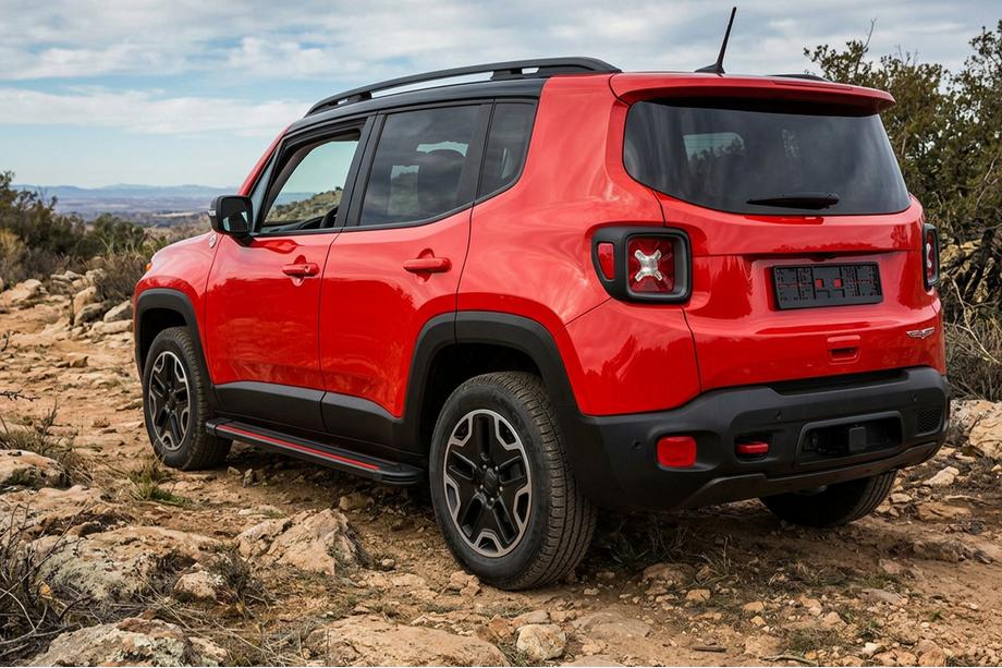 Jeep Renegade 2014– Sivuaskelmat Maya Red (2 kpl, alumiini) Image