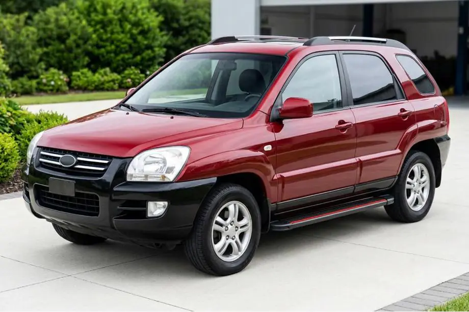Kia Sportage 2004–2010 Sivuaskelmat Maya Red (2 kpl, alumiini) Image