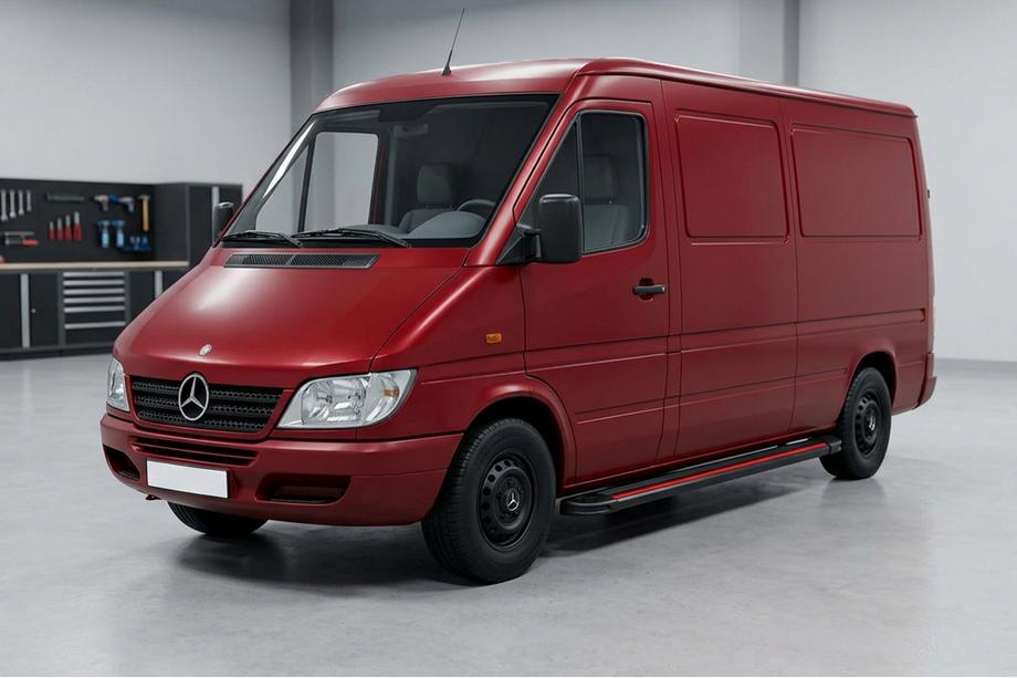 Mercedes Sprinter W901/902/903/904/905 1995–2006 Sivuaskelmat Maya Red (2 kpl, alumiini) Image