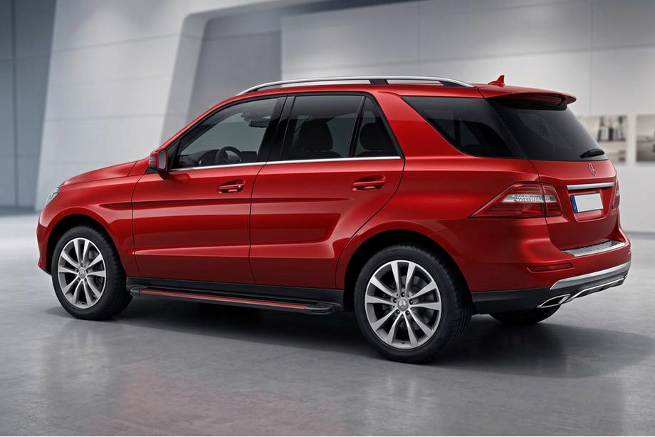 Mercedes GLE/ML class W166 2011–2018 Sivuaskelmat Maya Red (2 kpl, alumiini) Image