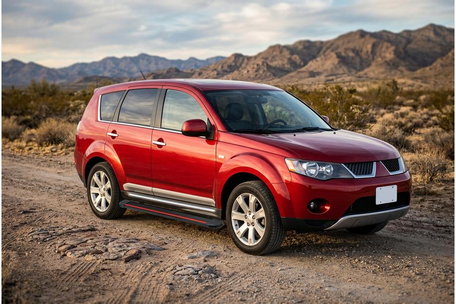 Mitsubishi Outlander 2006–2012 Sivuaskelmat Maya Red (2 kpl, alumiini) Image