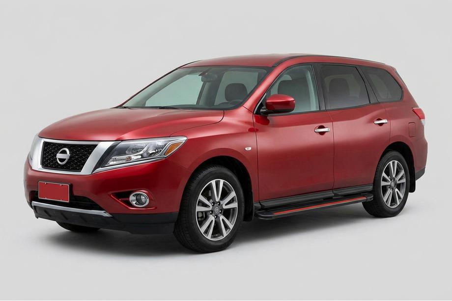 Nissan Pathfinder R52 2012–2021 Sivuaskelmat Maya Red (2 kpl, alumiini) Kuva 1