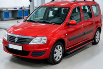 Renault Logan MCV 2005–2013 Sivuaskelmat Maya Red (2 kpl, alumiini) kuva 1
