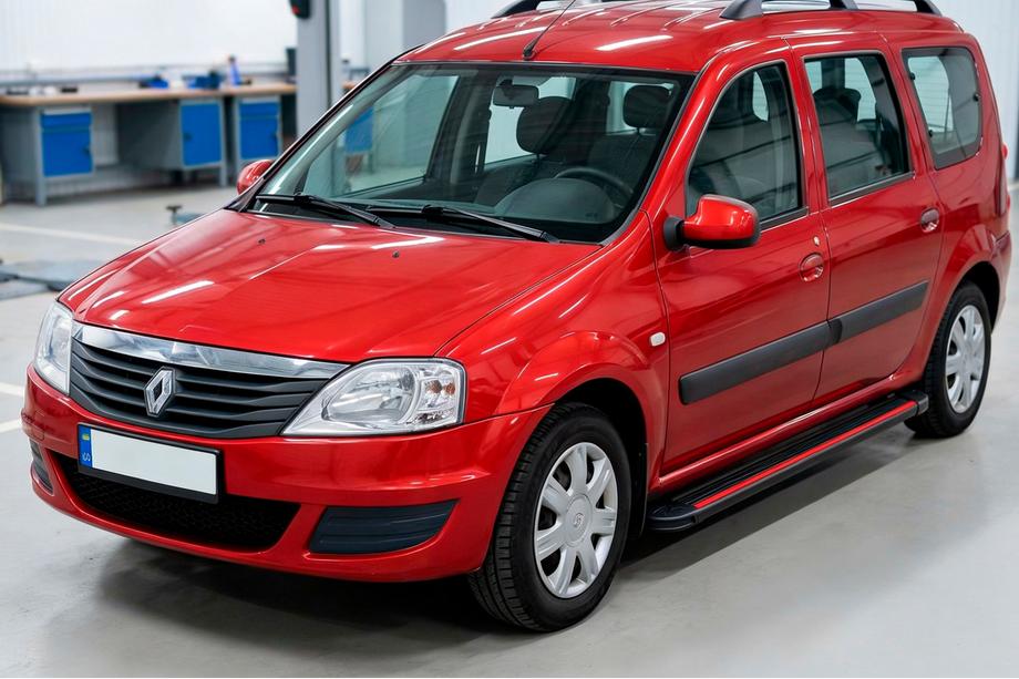 Renault Logan MCV 2005–2013 Sivuaskelmat Maya Red (2 kpl, alumiini) Image