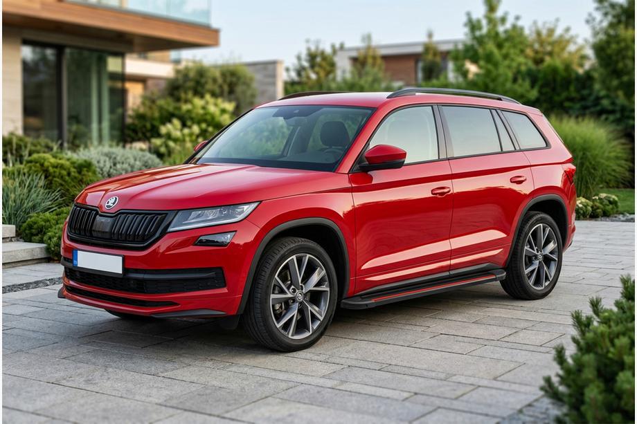 Skoda Kodiaq 2016–2023 Sivuaskelmat Maya Red (2 kpl, alumiini) Kuva 1
