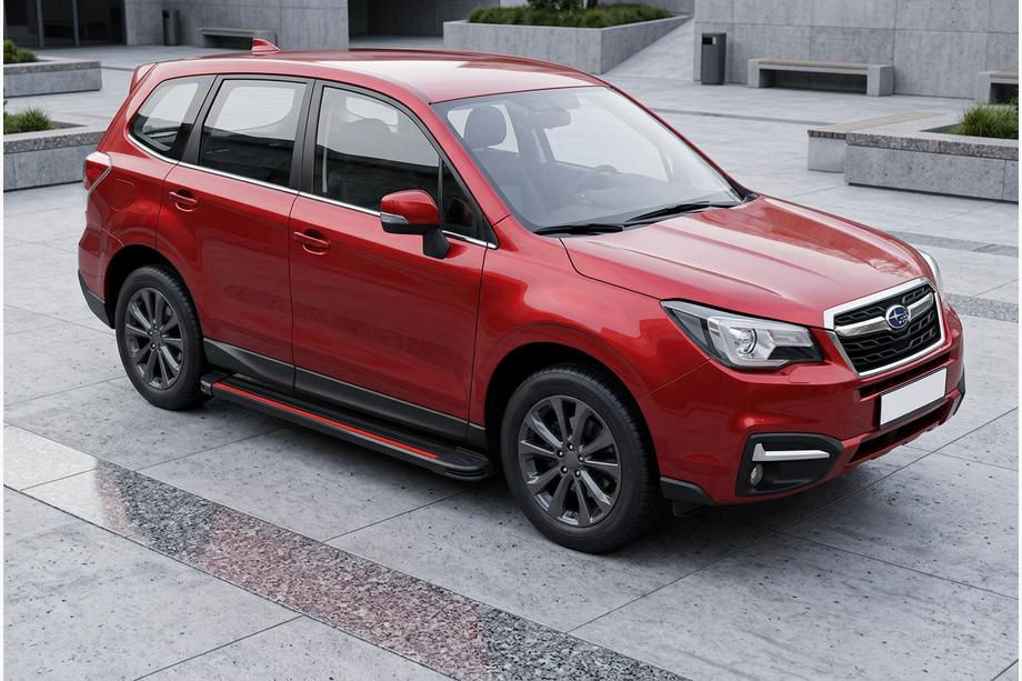 Subaru Forester 2013–2018 Sivuaskelmat Maya Red (2 kpl, alumiini) Image