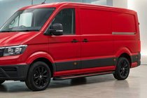 Volkswagen Crafter 2016– Sivuaskelmat Maya Red (2 kpl, alumiini) Pitkä / Erittäin pitkä kuva 1