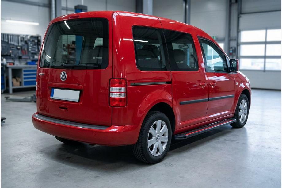 Volkswagen Caddy 2004–2010 Sivuaskelmat Maya Red (2 kpl, alumiini) Image