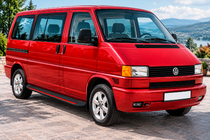 Volkswagen T4 Caravelle/Multivan 1990–2003 Sivuaskelmat Maya Red (2 kpl, alumiini) kuva 1