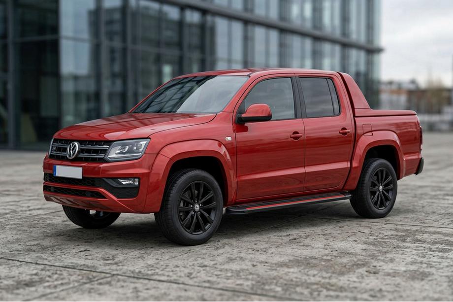 Volkswagen Amarok 2010–2022 Maya Red-Black sivuportaat (2 kpl, alumiini) Kuva 1