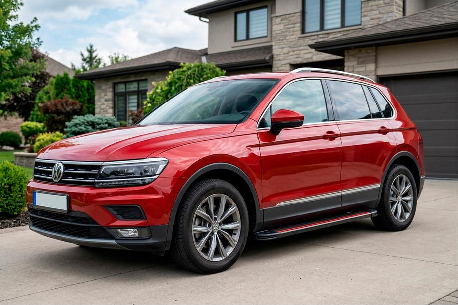 Volkswagen Tiguan 2016–2023 Sivuaskelmat Maya Red (2 kpl, alumiini) Image