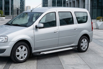 Lada Largus 2012– X5-tyyppiset sivuportaat (2 kpl, alumiini) kuva 1