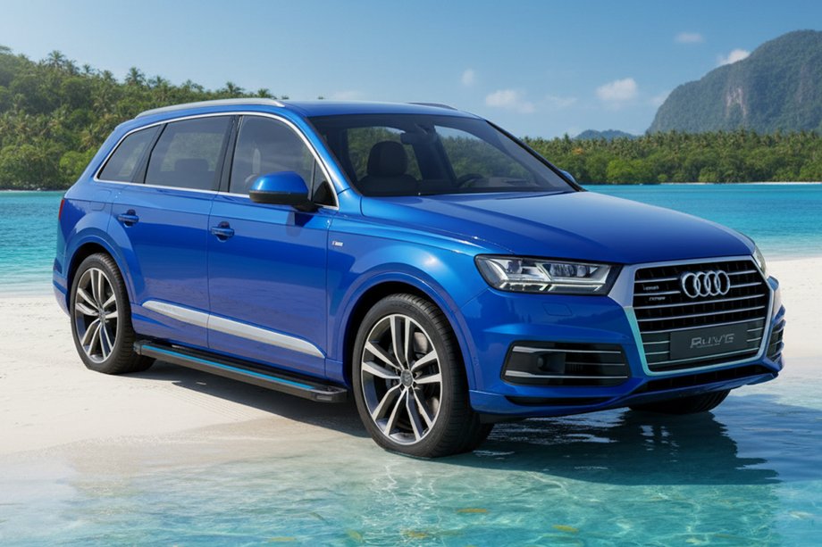 Audi Q7 2015–2026 Maya Blue sivuaskelmat (2 kpl, alumiini) Image