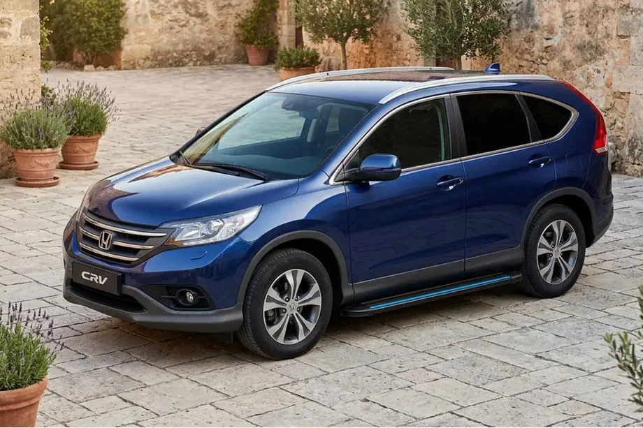 Honda CRV 2012–2016 Maya Blue sivuaskelmat (2 kpl, alumiini) Image