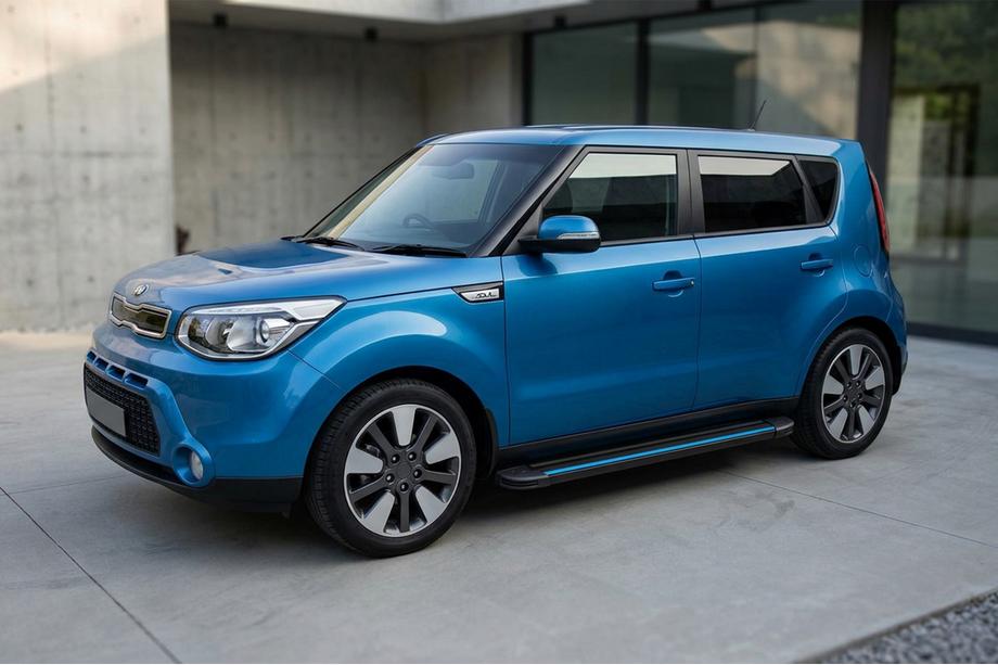 Kia Soul II 2013–2018 Maya Blue sivuaskelmat (2 kpl, alumiini) Image