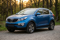 Kia Sportage 2010–2015 Sivuporrassarja Maya Blue-Black (2 kpl, alumiini) kuva 1