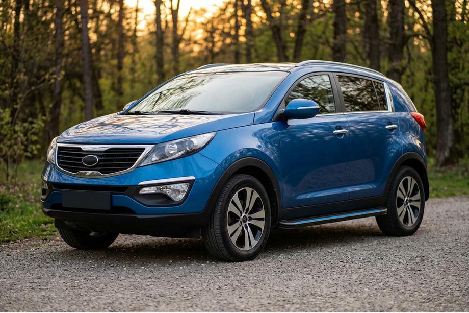 Kia Sportage 2010–2015 Sivuporrassarja Maya Blue-Black (2 kpl, alumiini) Image