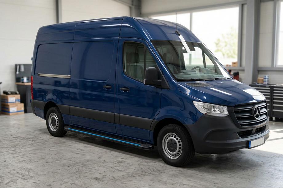 Mercedes Sprinter W907/W910 2018– Maya Blue sivuaskelmat (2 kpl, alumiini) Image