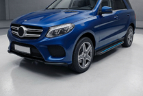 Mercedes GLE/ML class W166 2011–2018 Maya Blue sivuaskelmat (2 kpl, alumiini) kuva 1