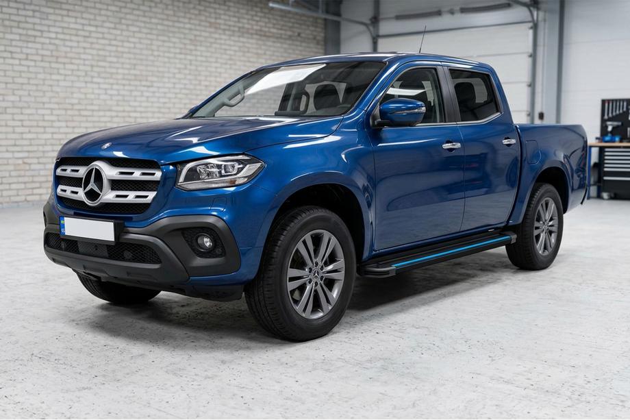 Mercedes X class 2017–2020 Maya Blue sivuaskelmat (2 kpl, alumiini) Image
