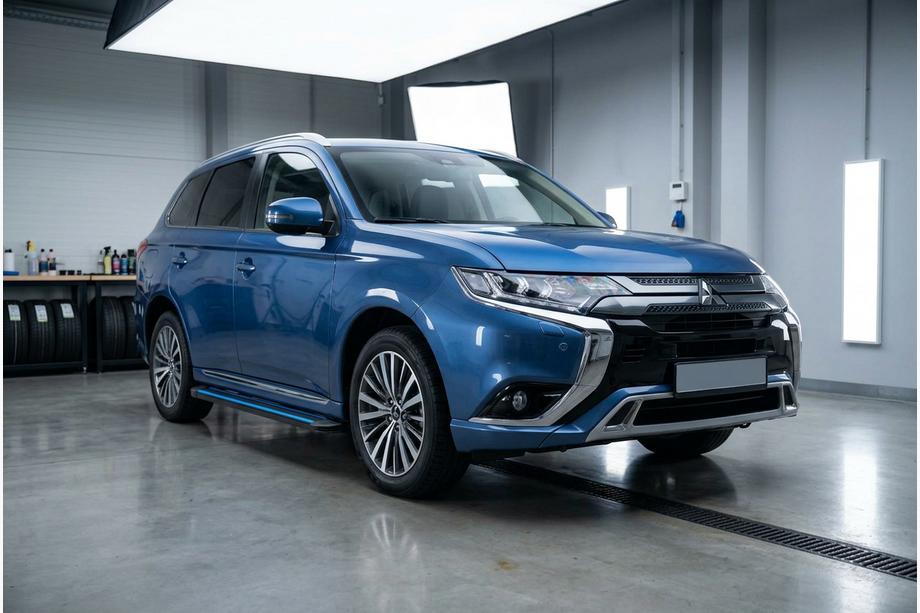 Mitsubishi Outlander 2012–2021 Maya Blue sivuaskelmat (2 kpl, alumiini) Image