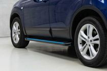 Nissan Qashqai 2010–2014 Maya Blue sivuaskelmat (2 kpl, alumiini) Pitkä akseliväli kuva 1