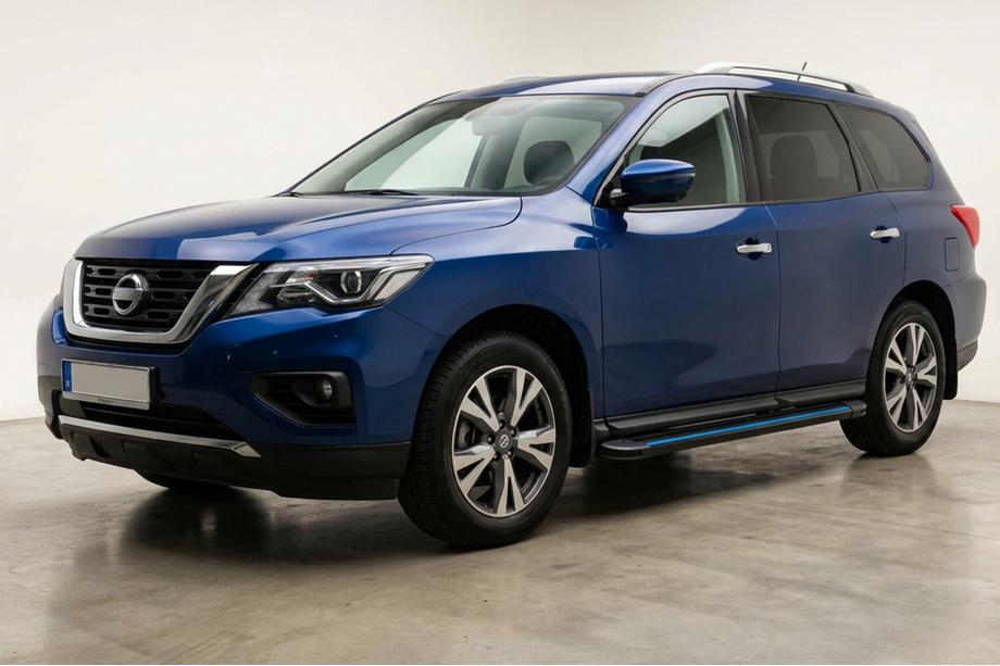 Nissan Pathfinder R52 2012–2021 Maya Blue sivuaskelmat (2 kpl, alumiini) Image