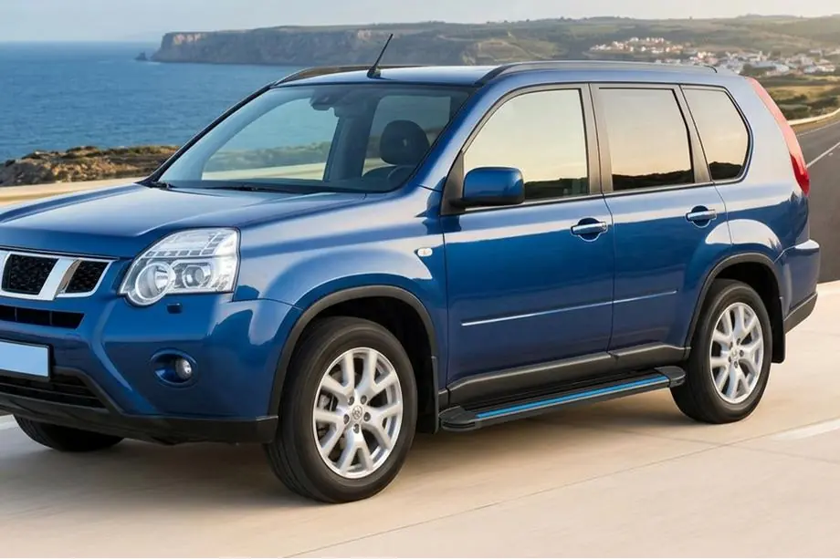 Nissan X-trail T31 2007–2014 Maya Blue sivuaskelmat (2 kpl, alumiini) Image