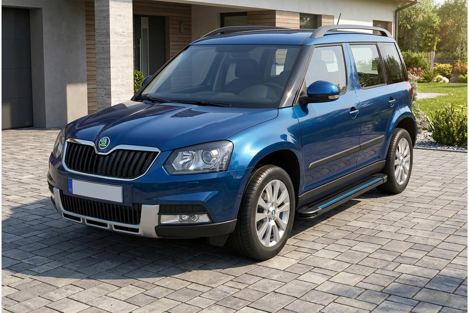 Skoda Yeti 2009–2017 Maya Blue sivuaskelmat (2 kpl, alumiini) Image