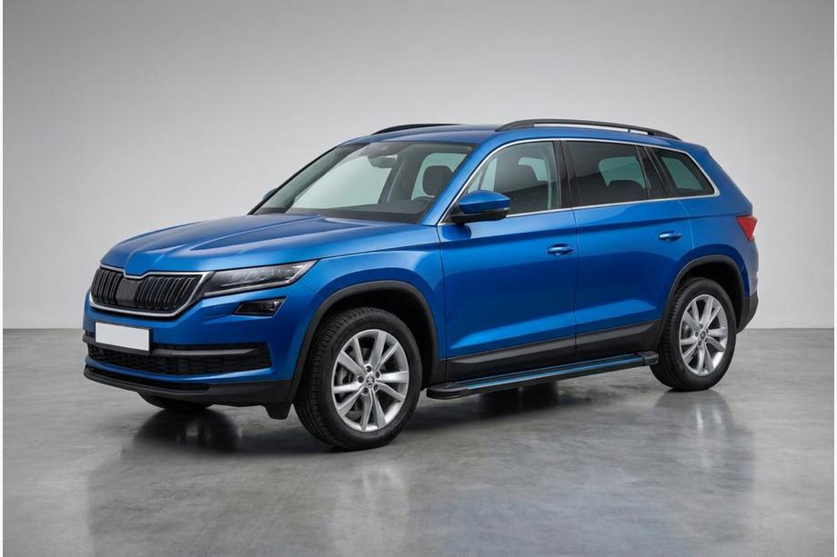 Skoda Kodiaq 2016–2023 Maya Blue sivuaskelmat (2 kpl, alumiini) Image