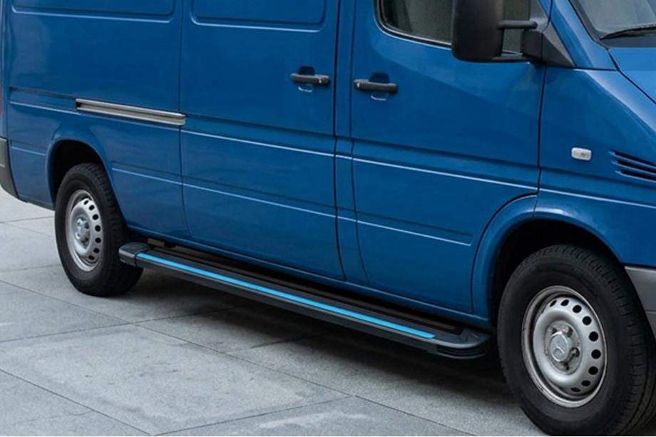 Volkswagen LT 1995–2006 Maya Blue sivuaskelmat (2 kpl, alumiini) Keskipitkä akseliväli Image