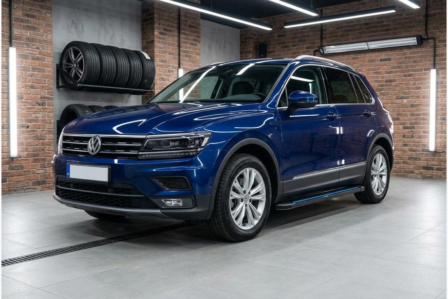 Volkswagen Tiguan 2016–2023 Maya Blue sivuaskelmat (2 kpl, alumiini) Image